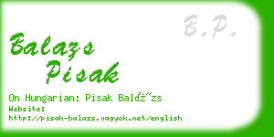 balazs pisak business card